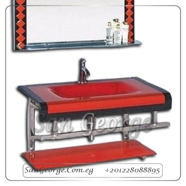 وحدة الحمام الزجاجيه 9060 80 سم معلقه من San George Design