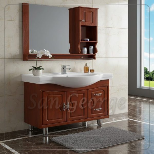 حوض حمام بوحده موبيليا خشب من سان جورج ديزاين 9078