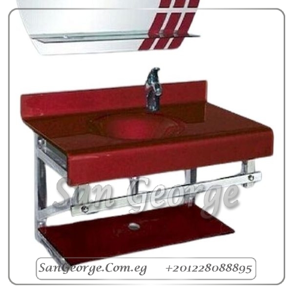 مجموعة حوض زجاج 9080 80 سم معلقه من San George Design