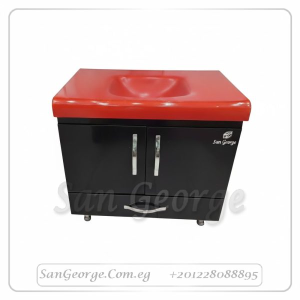 وحده موبيليا حمام 80 سم بحوض احمر SGC-U-80-G2
