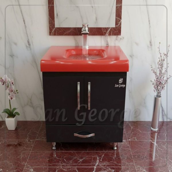 وحده موبيليا حمام 80 سم بحوض احمر SGC-U-80-G2