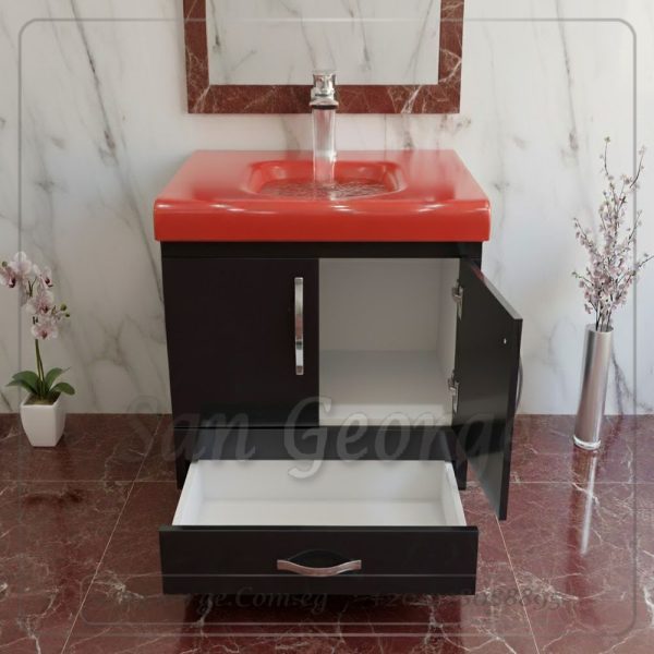 وحده موبيليا حمام 80 سم بحوض احمر SGC-U-80-G2