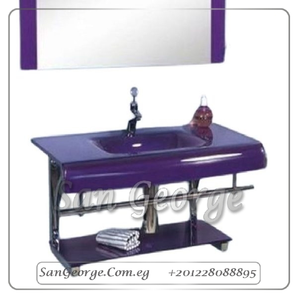 Glass Basin Set 189 Dark Purple 80 cm by San George Design