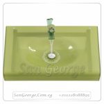 Glass Bathroom Vanity Set 21 Green 100 cm by San George Design