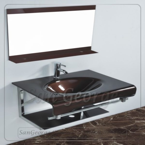Glass Basin Set 90 Brown 80 cm by San George Design
