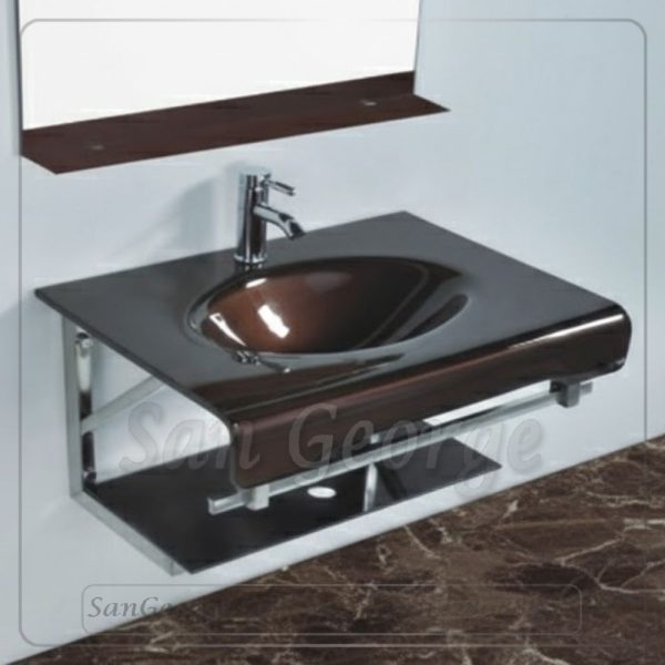 Glass Basin Set 90 Brown 80 cm by San George Design