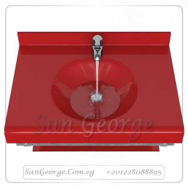 Glass Basin Set 9060 Red 60 cm by San George Design
