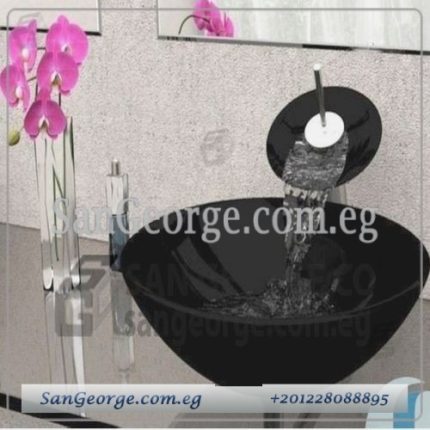 Bathroom Glass Sink B-Black2 by San George Design