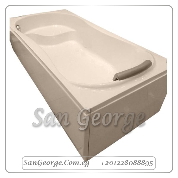 Dalas دالاس بالكرسى بالمخده 180×80 بانيو من ديورافيت - ابيض, جاكوزي 1 نظام