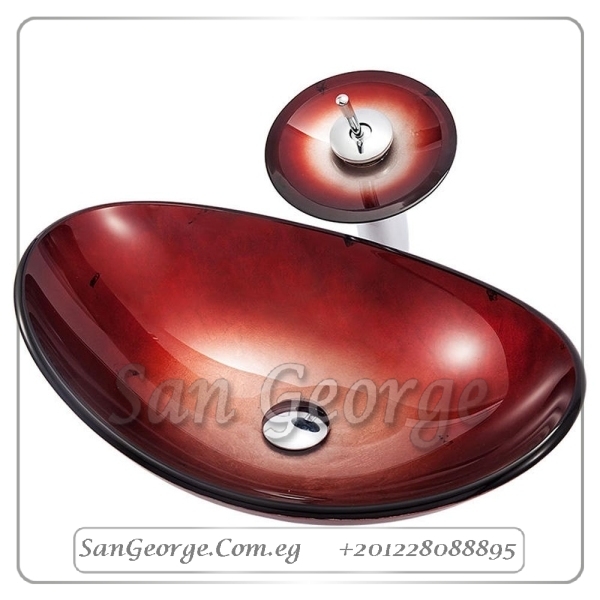 Glass Bathroom Sink E-7012 by San George Design