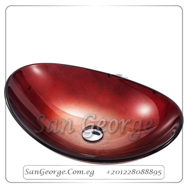 Glass Bathroom Sink E-7012 by San George Design