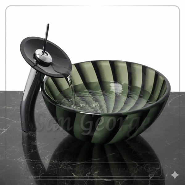 Glass Bathroom Sink B-1030 by San George Design