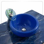 Bathroom Glass Sink Blue A-1016 by San George Design