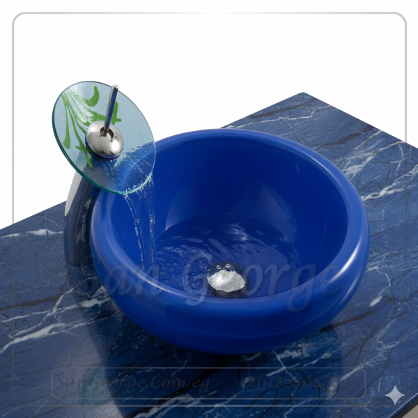 Bathroom Glass Sink Blue A-1016 by San George Design