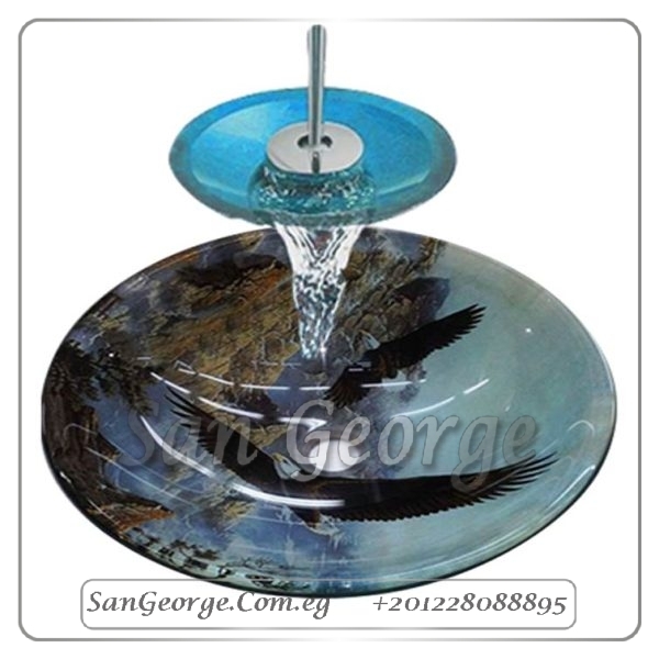 Glass Bathroom Sink B-1034-2 by San George Design