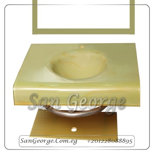 Glass Basin Set 329 Gold 90 cm by San George Design