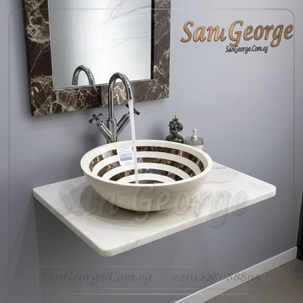 حوض رخام مودرن مستورد MRB-_BX-0 تصميم فريد | San George Desin