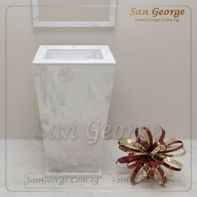 حوض حمام من الرخام ابيض Hand Made من San George Design