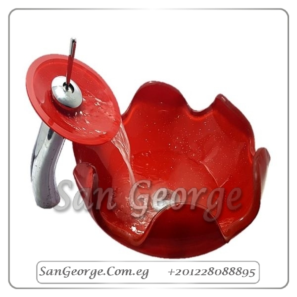حوض حمام حديث B-1020w-RED من San George Design