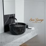 حوض رخام طبيعي كونتر توب Bl-09 اسود | San George Design