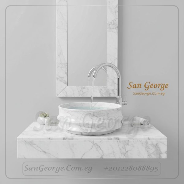 كراره ابيض حوض كونتر توب CW-07 | سان جورج ديزاين