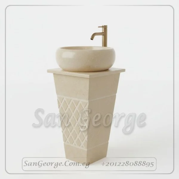 Marble Basin Beige Hand Made من Black Friday deal San George Design