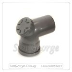 كوع بباب من الشريف صرف رمادي بجوان قطر 110 مم ( 4 " بوصه )