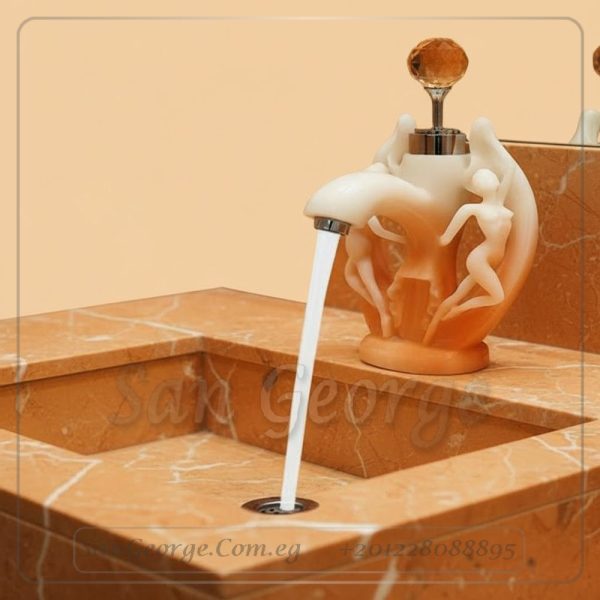 خلاط حوض حمام مستورد تحفه مودرن موديل Artisitc Faucet Statue-mix-16-orange