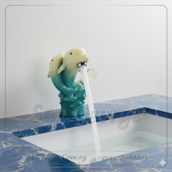 خلاط تمثال خلاط حوض حمام مستورد موديل Statue-mix-19-Blue