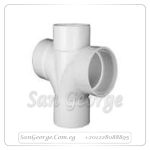 مشترك صليبة 90 درجه قطر 110 مم ( 4 " بوصه ) صرف ابيض من الشريف