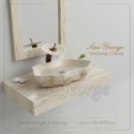 مغسلة رخام طبيعي بيج شامل خلاط رخام MRB-_BA-28 | San George Desin