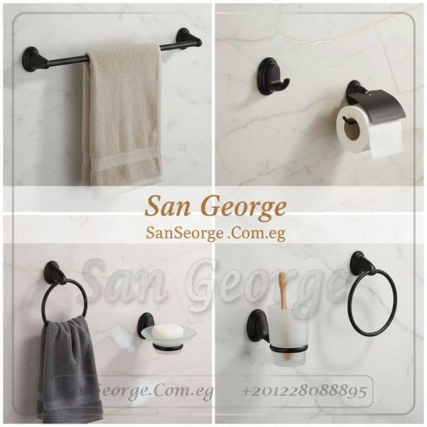 طقم صبانات ستانلس ستيل اكسسوار حمام فواطه صبانه وراقه K006