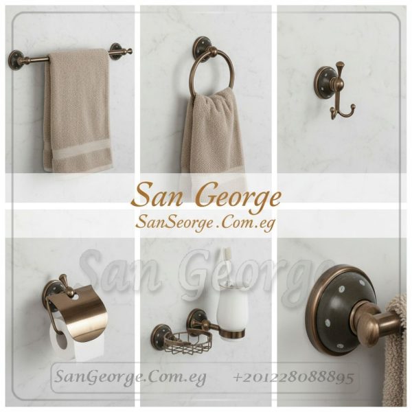 طقم صبانات ستانلس ستيل اكسسوار حمام فواطه صبانه وراقه M07