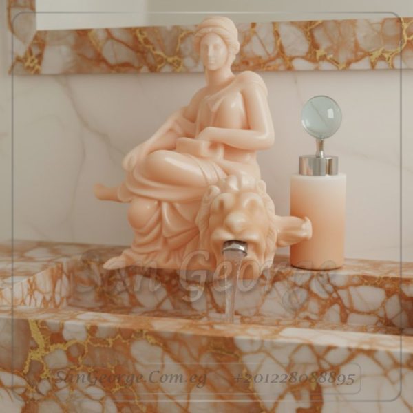خلاط بورسلين ساخن بارد تحفه مودرن موديل Statue-mix-13-blue