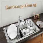 حوض2 عين مميز 80× 50ستانلس ستيل مستورد