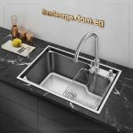 حوض 1 عين مميز 70×45 ستانلس ستيل مستورد