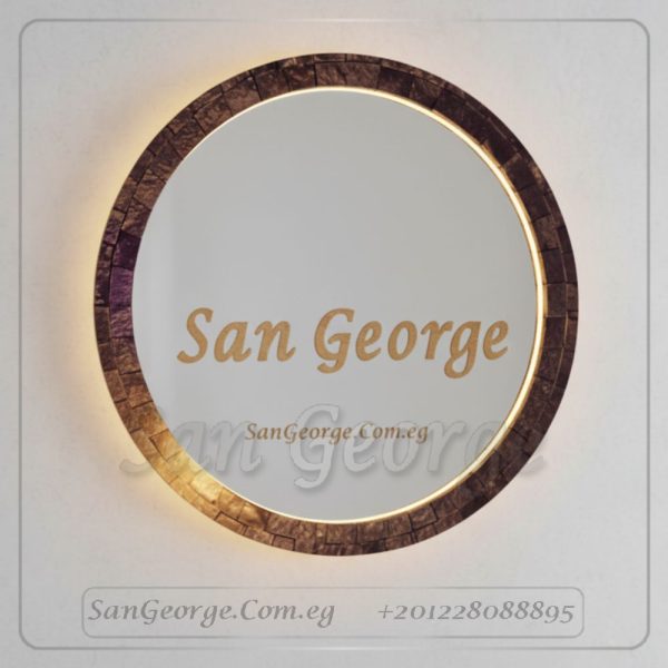 مرايا رخام طبيعي باضائه ليد مميزه Marb-7465 من سان جورج ديزاين San George Design (نسخة)