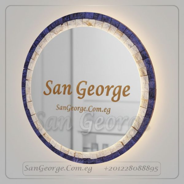 مرايا رخام طبيعي باضائه ليد مميزه Marb-7467 من سان جورج ديزاين San George Design