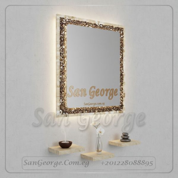 مرايا رخام طبيعي باضائه ليد مميزه Marb-7030 من سان جورج ديزاين San George Design