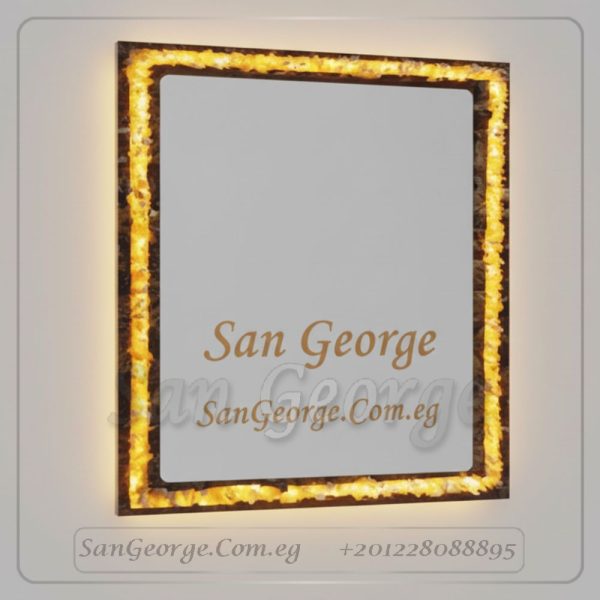 مرايا رخام طبيعي باضائه ليد مميزه Marb-7033 من سان جورج ديزاين San George Design