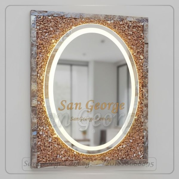 مرايا رخام طبيعي باضائه ليد مميزه Marb-7028 من سان جورج ديزاين San George Design