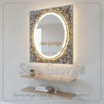 مرايا رخام طبيعي باضائه ليد مميزه Marb-7032 من سان جورج ديزاين San George Design