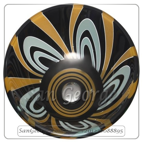 Bathroom Glass Sink black b-1001 by San George Design