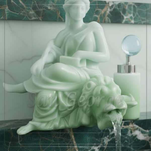 خلاط بورسلين ساخن بارد تحفه مودرن موديل Statue-mix-13-blue