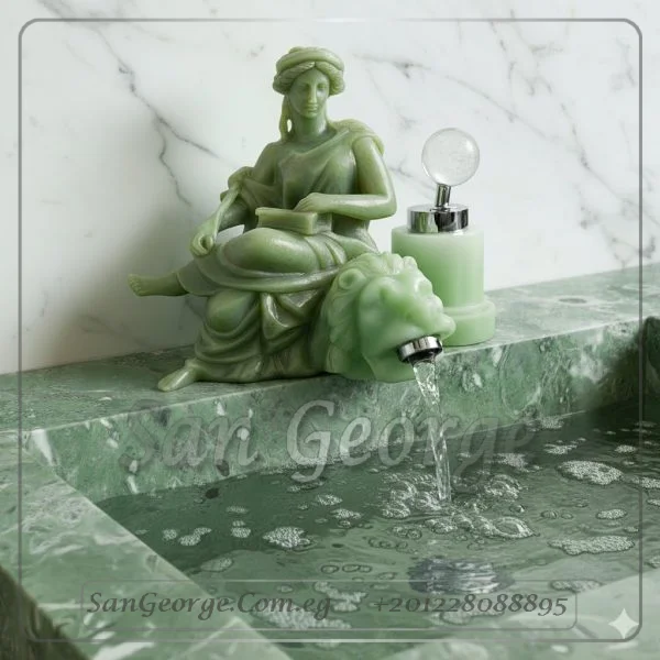 خلاط بورسلين ساخن بارد تحفه مودرن موديل Statue-mix-13-blue