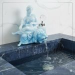 خلاط بورسلين ساخن بارد تحفه مودرن موديل Statue-mix-13-blue
