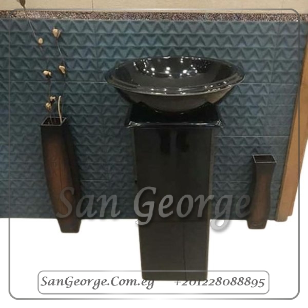 Acamila حوض حجر صناعي Solid Surface مربع Mr-Sh-48 من San George Design