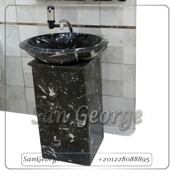Almond حوض عل الارض Solid Surface مربع Mr-Sh-53 من San George Design