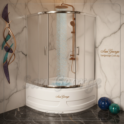 Cabinette كابينه بانيو 90×90 829 Clear من San George Design