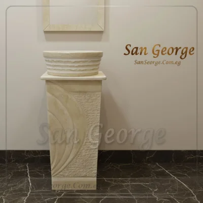 Marble Basin Beige Hand Made من San George Design